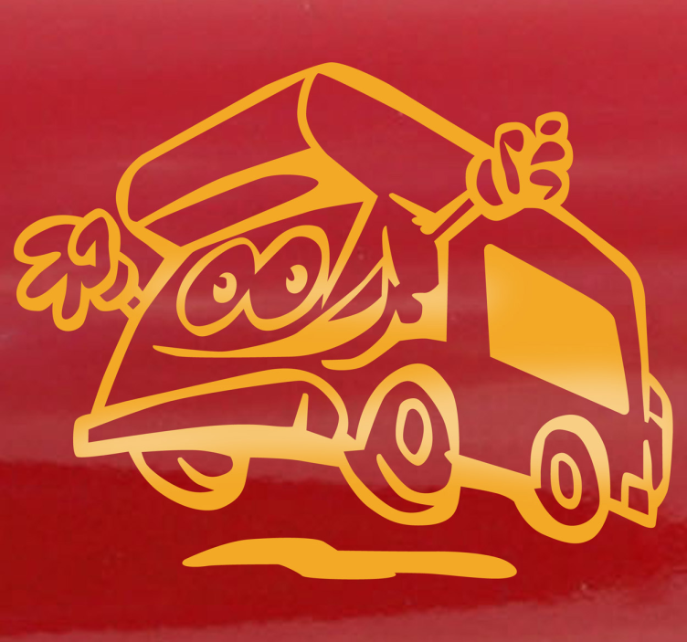 Sticker camping car dessin monochrome - TenStickers