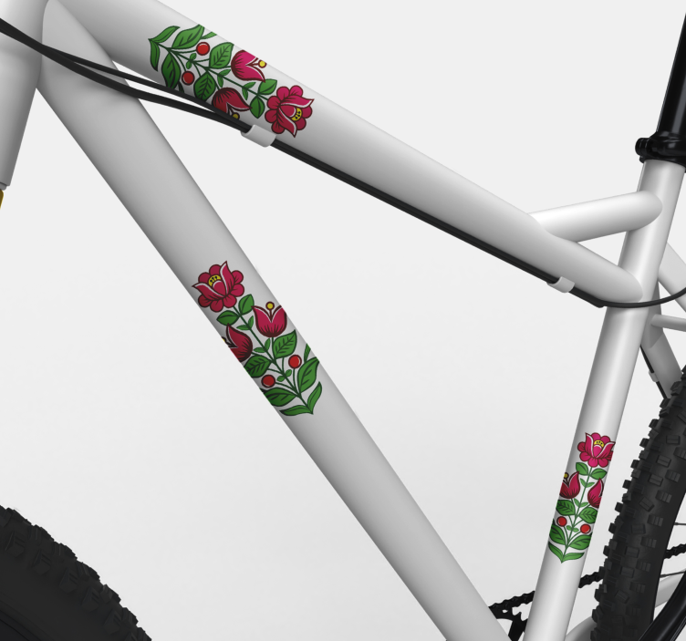 Sticker vélo accent floral - TenStickers