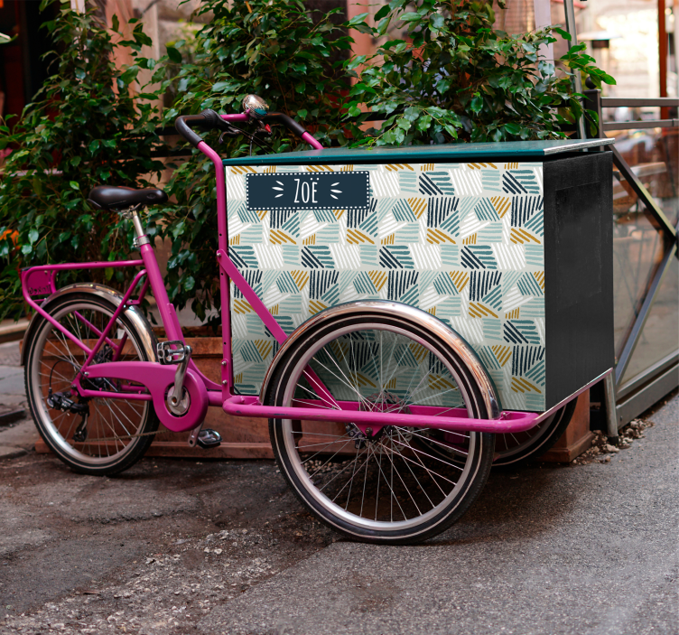 Sticker vélo arrangement de style géométrique - TenStickers