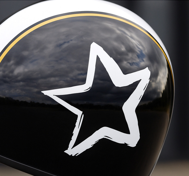 Sticker vélo étoile peinte à la main - TenStickers