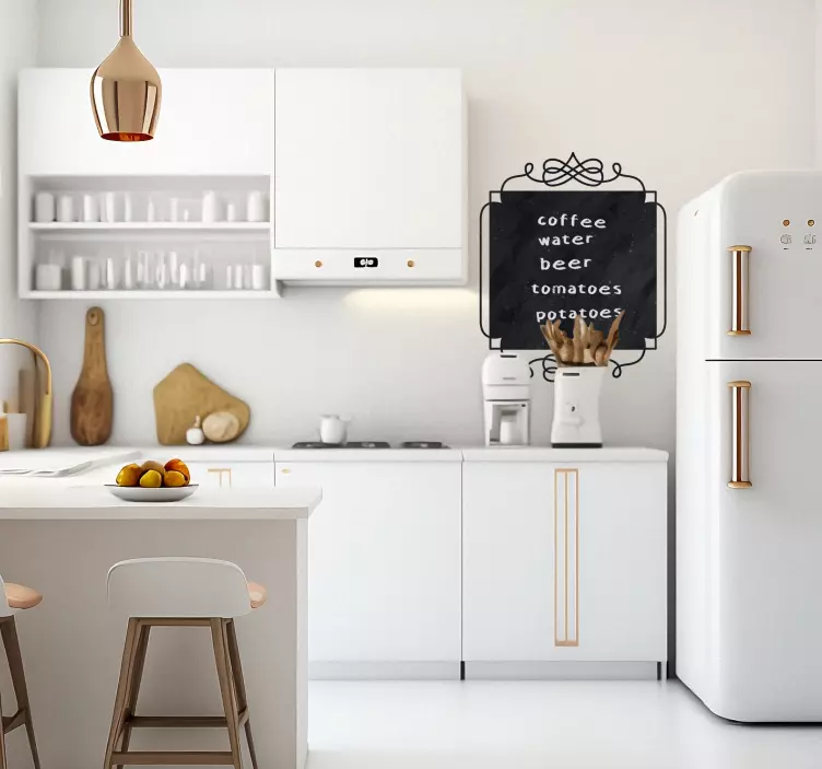 Autocollant vintage tableau noir vintage carré - TenStickers