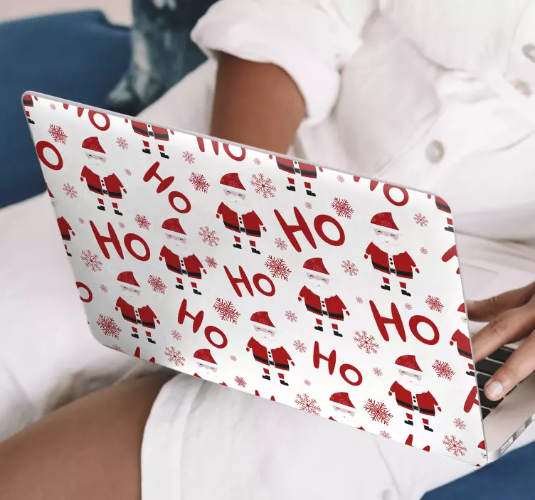 Sticker Noel Modèle de père noël et hohoho - TenStickers