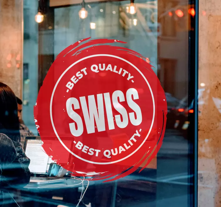 Sticker vitrine emblème du label de qualité - TenStickers