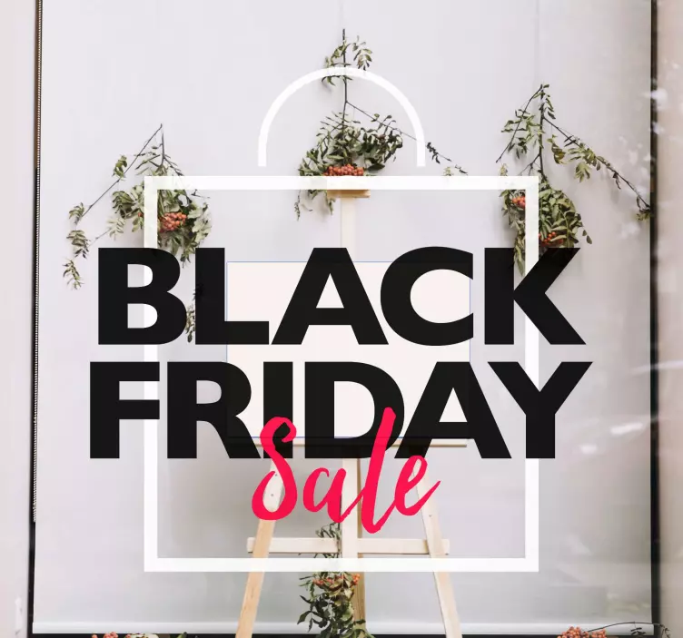 Sticker vitrine extravagance des soldes du black friday - TenStickers