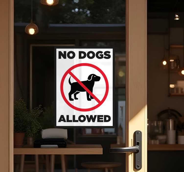 Sticker vitrine no dog allowed sign - TenStickers