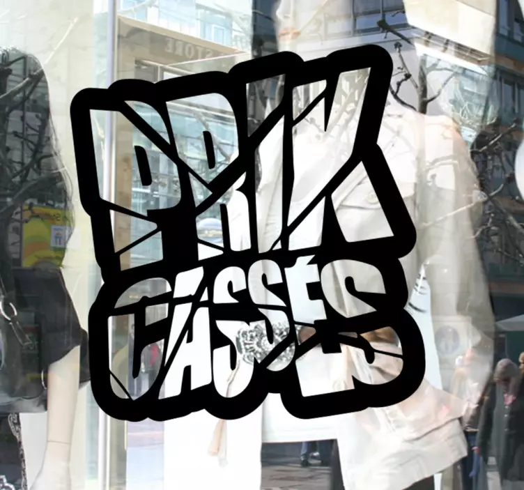 Sticker vitrine prix cassés - TenStickers
