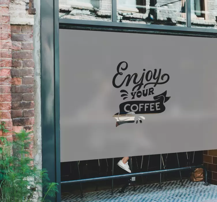 Sticker fenêtre votre logo sur translucide - TenStickers