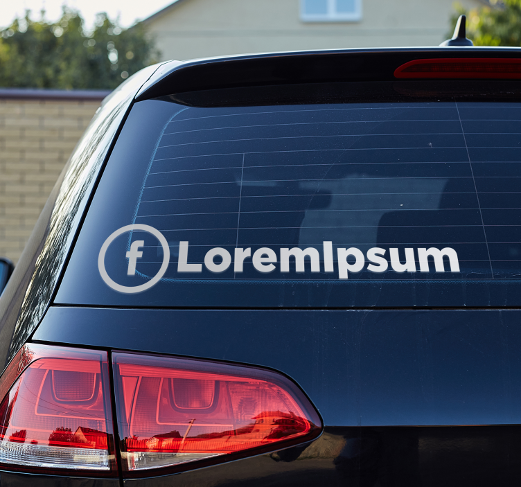 Sticker voiture compte facebook personnalisé - TenStickers