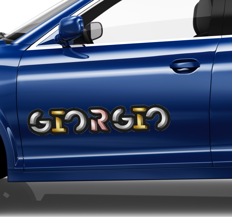 Sticker voiture création de nom personnalisé - TenStickers