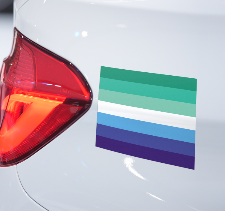 Sticker voiture drapeau gay - TenStickers