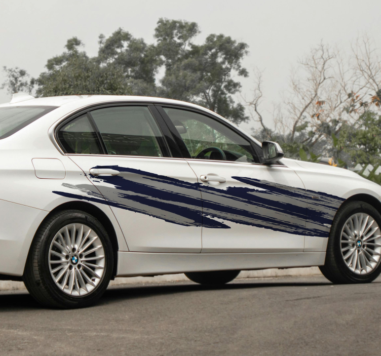 Autocollant voiture ensemble de brosses à deux tons - TenStickers