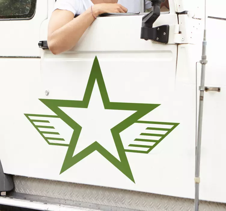 Autocollant voiture étoile de l'armée - TenStickers