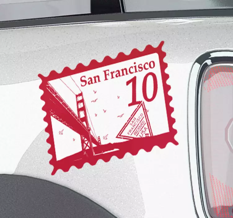 Sticker voiture monument de san francisco - TenStickers