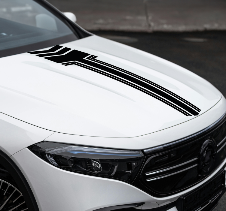 Sticker voiture rayures avec des flèches - TenStickers