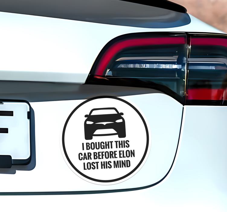 Sticker voiture Tesla - TenStickers
