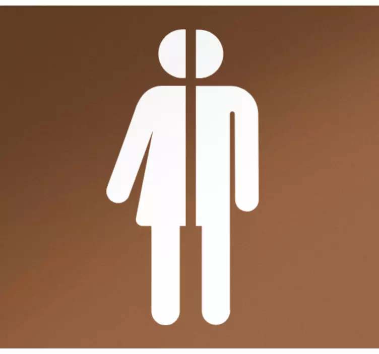 Sticker wc signalisation neutre en termes de genre - TenStickers
