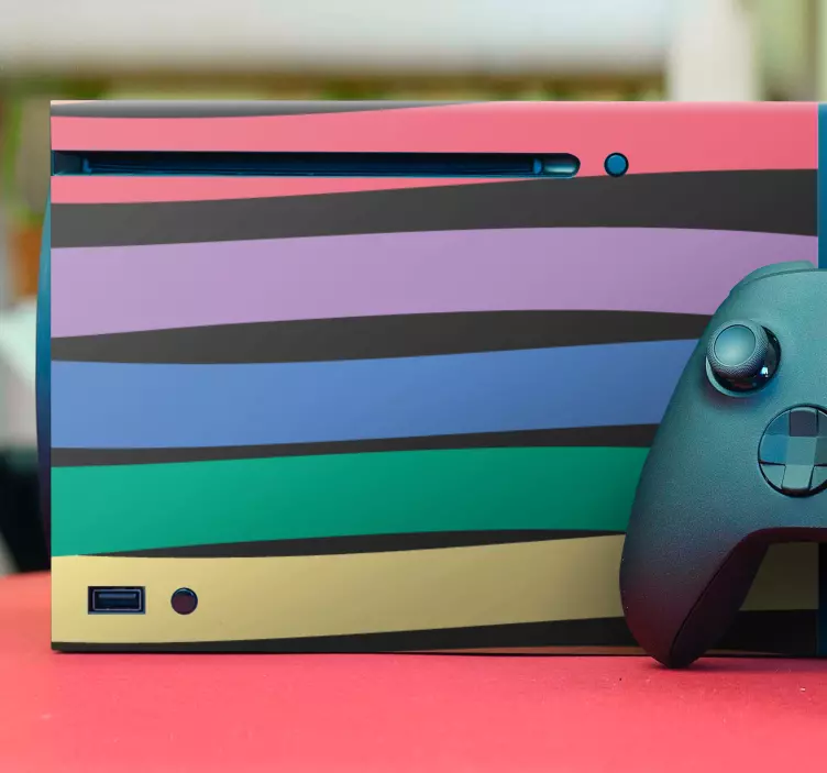Sticker Xbox couverture rayée colorée - TenStickers
