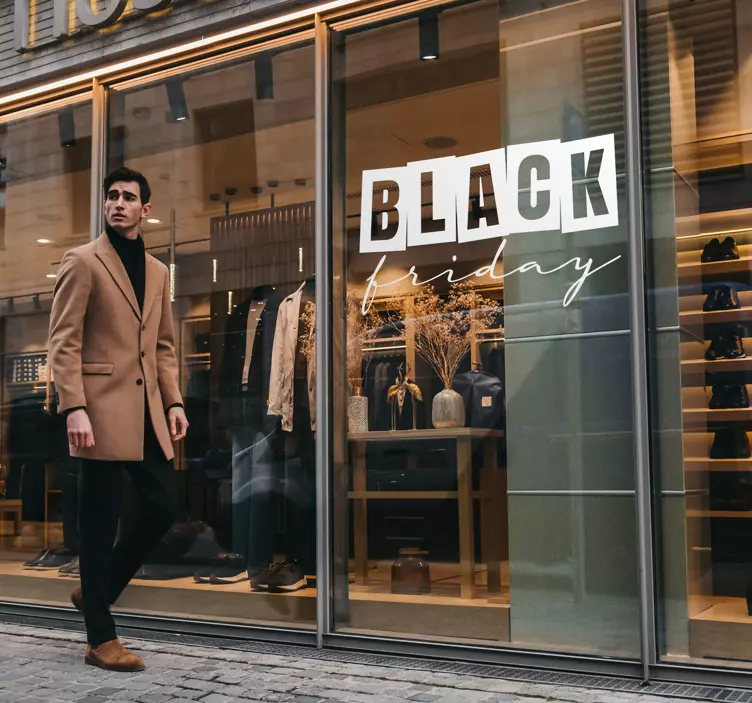 Sticker Black Friday Soldes du vendredi noir - TenStickers