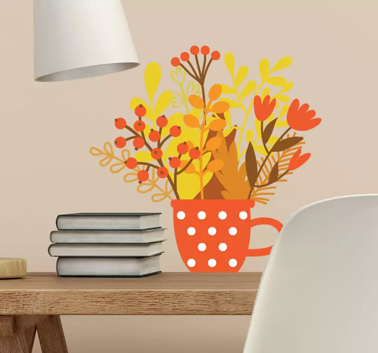 Stickers fleurs couleurs automne - TenStickers
