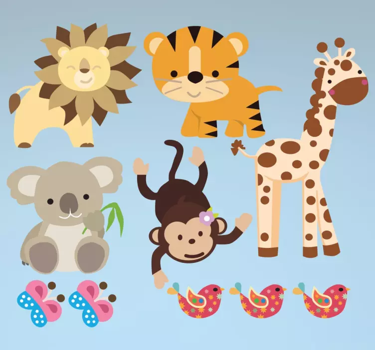 Stickers kit animaux sauvages - TenStickers