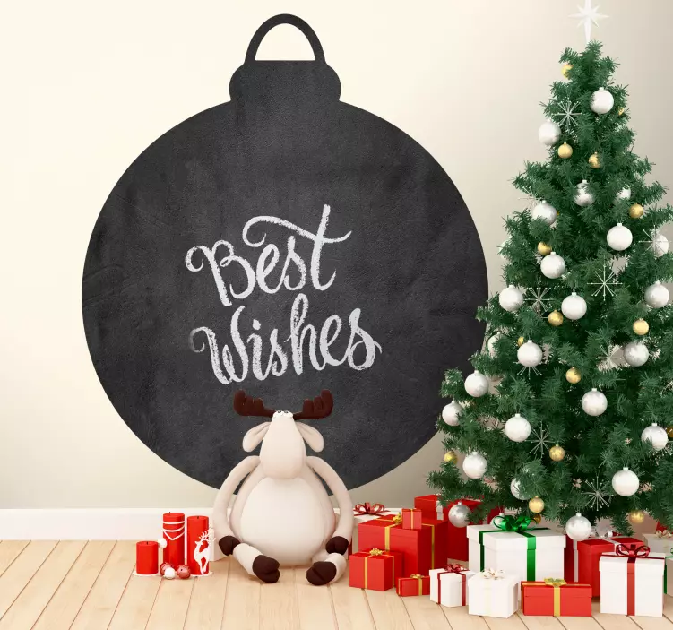 Sticker Noel Silhouette de boule de noël - TenStickers