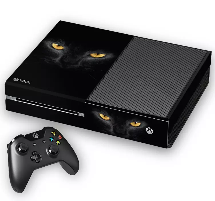 Sticker xbox yeux de chat noir - TenStickers