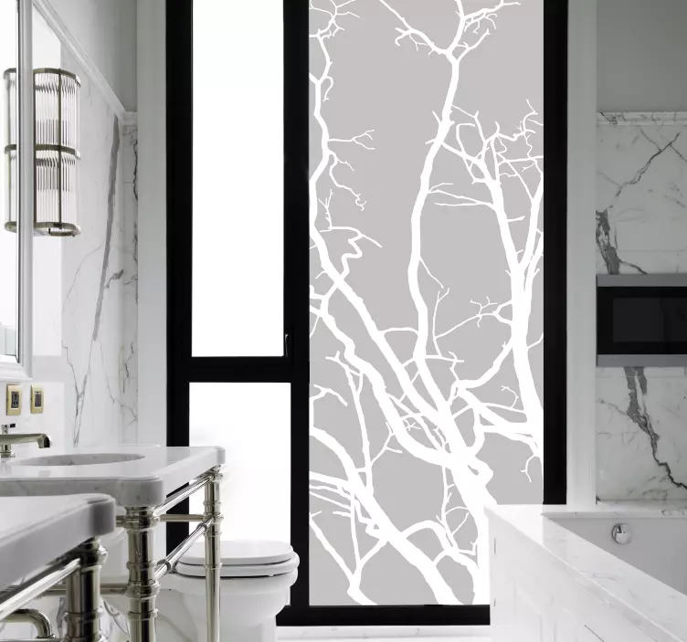 Vitrophanie Branches de Cristal Arbres - TenStickers