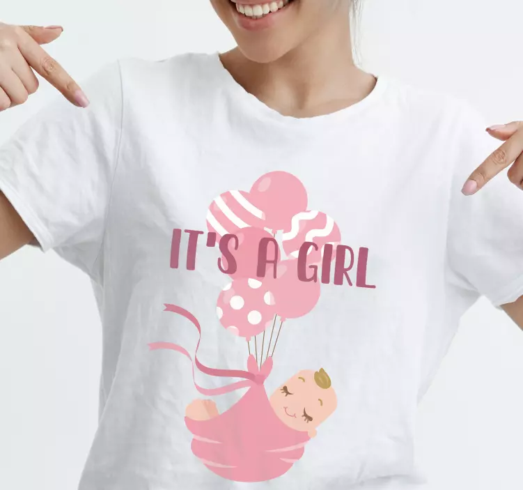 C'est un t-shirt personnalisé sticker baby shower fille - TenStickers