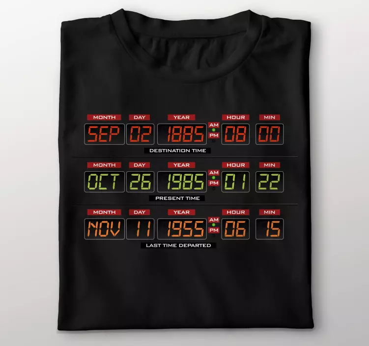 T-shirt personnalisé affichage des circuits du temps bttf - TenStickers