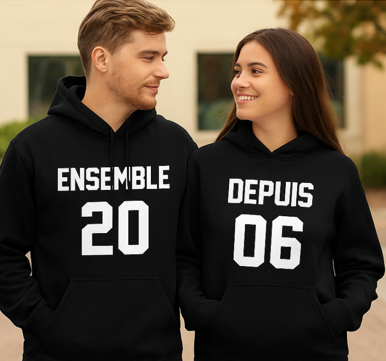 Sweatshirt couple ensemble depuis - TenStickers