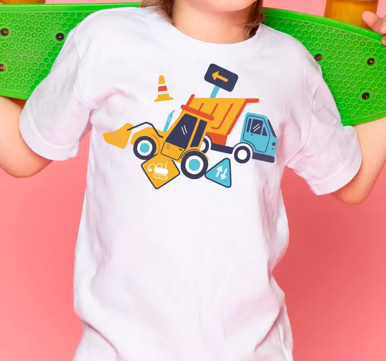 T-shirt enfant véhicule de chantier - TenStickers