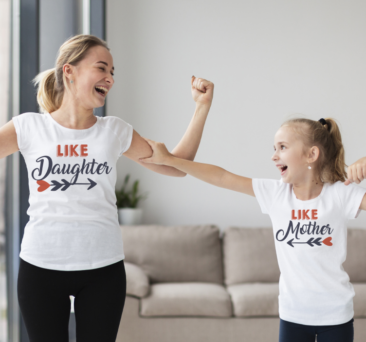 T-shirt mère et fille flèches de coeur - TenStickers