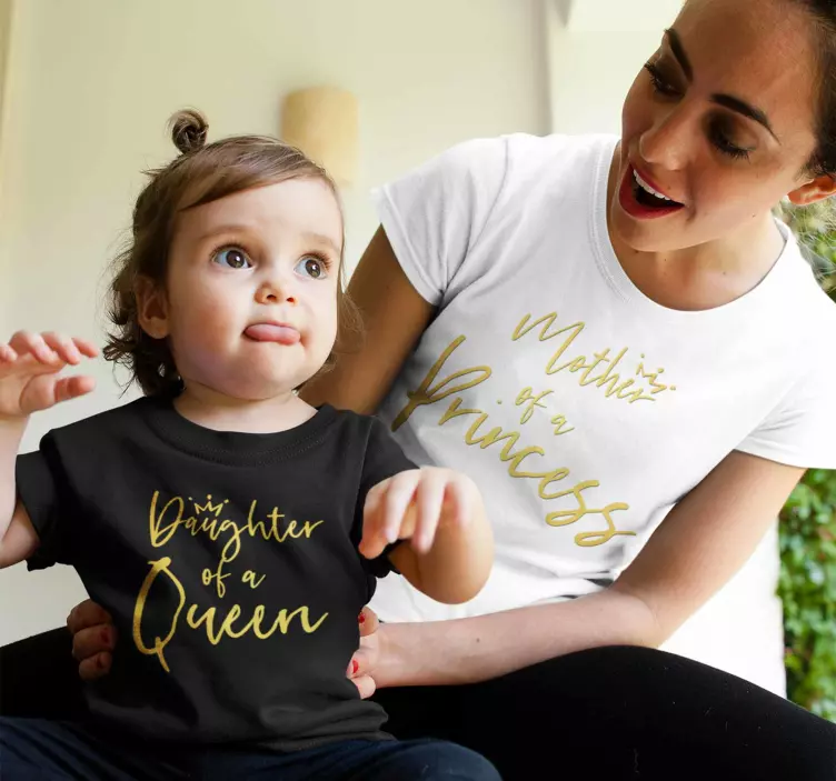 T-shirt reine et princesse mère fille - TenStickers