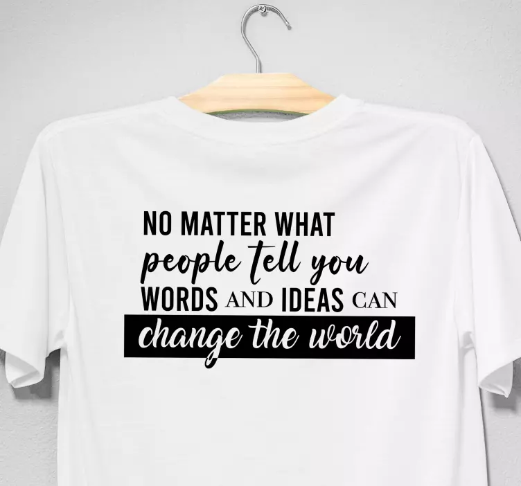 T-shirt mots et idées dynamisants - TenStickers
