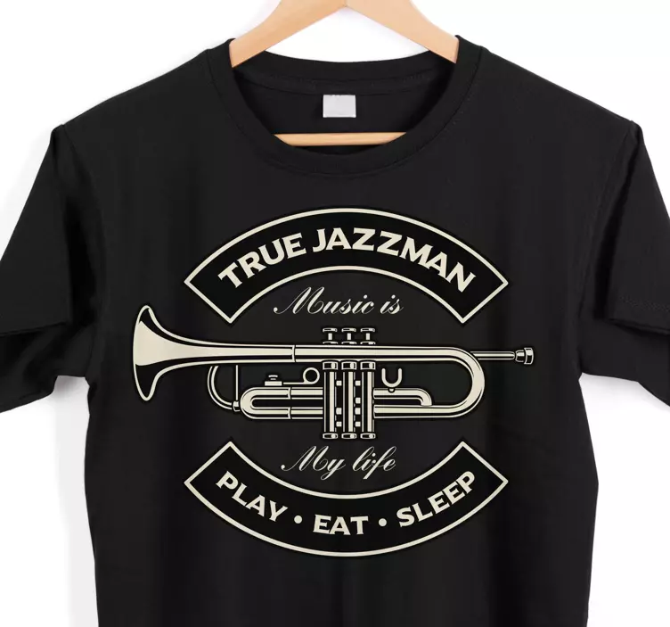 T-shirt la vie musicale du jazzman - TenStickers