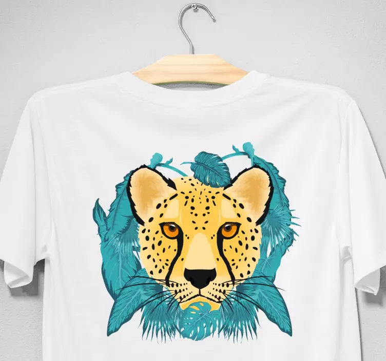 T-shirt visage de léopard de la jungle - TenStickers
