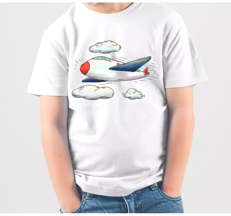 Tee shirt enfant Avion au nez rouge - TenStickers