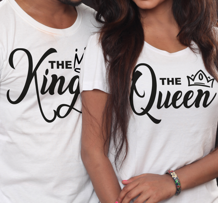 T shirt couple Roi et reine - TenStickers