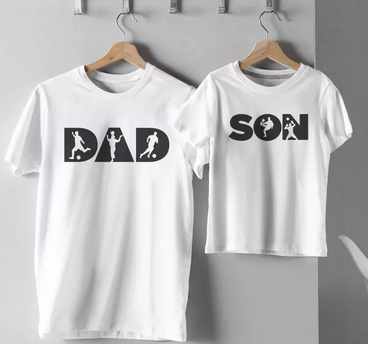 Tee shirt pere fils Père et fils footballeurs - TenStickers