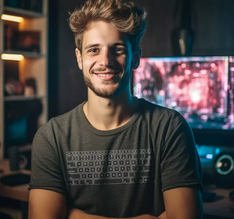 T-shirts touches de clavier d'ordinateur - TenStickers