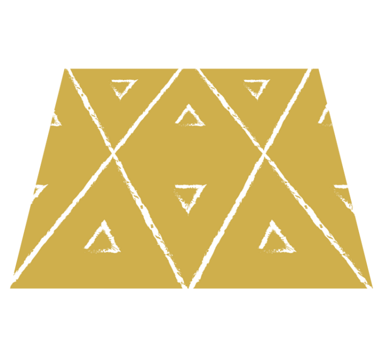 Tapis vinyle jaune motif géométrique en losange - TenStickers