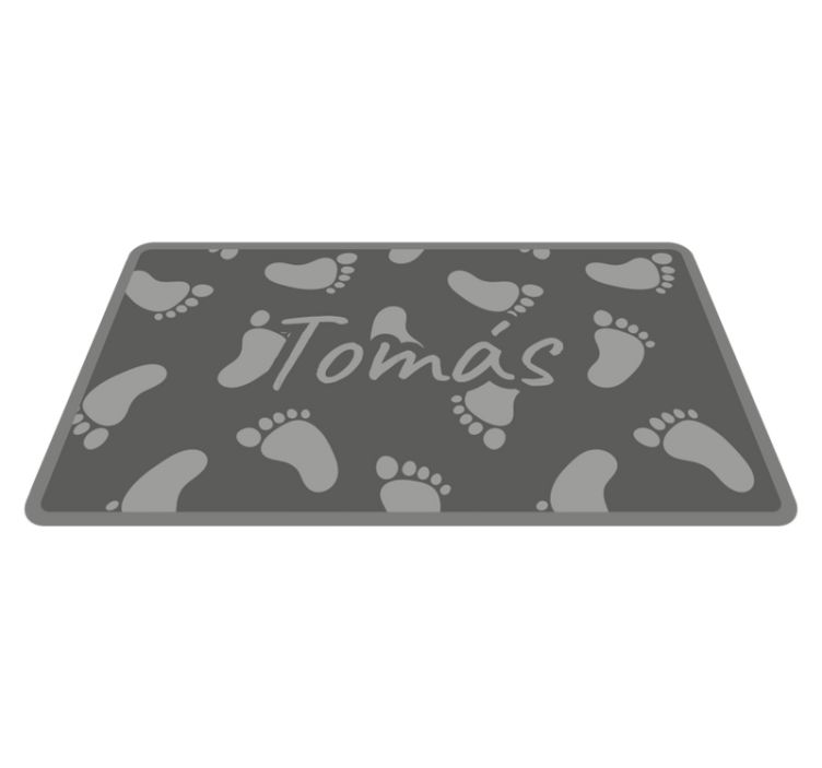 Tapis vinyle personnalisé conception de pas gris - TenStickers