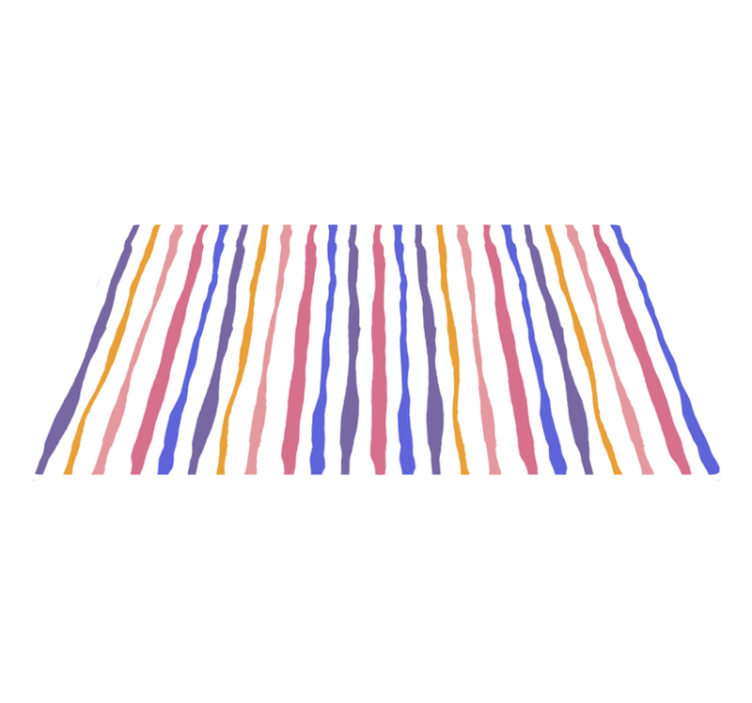 Tapis vinyle salle de bain larges rayures colorées - TenStickers