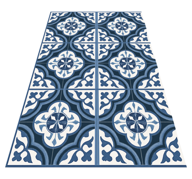 Tapis vinyle salon majorica bleue portugaise - TenStickers