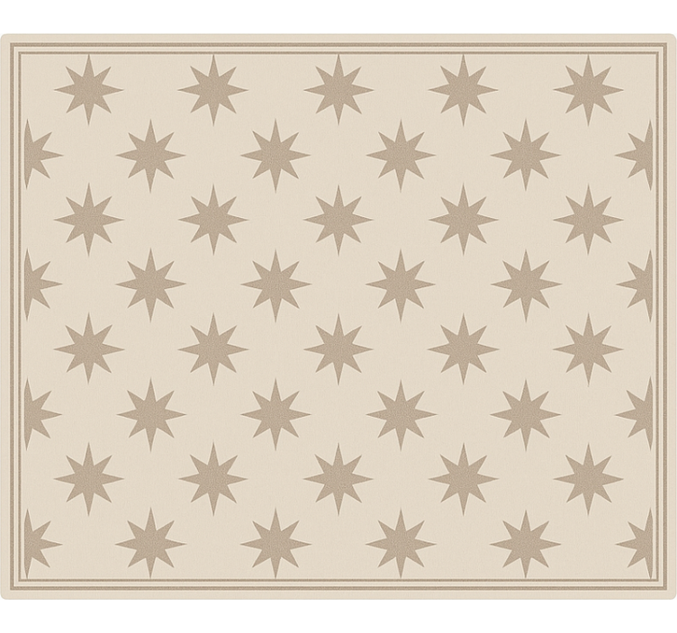 Tapis vinyle cuisine motif beige étoilé - TenStickers