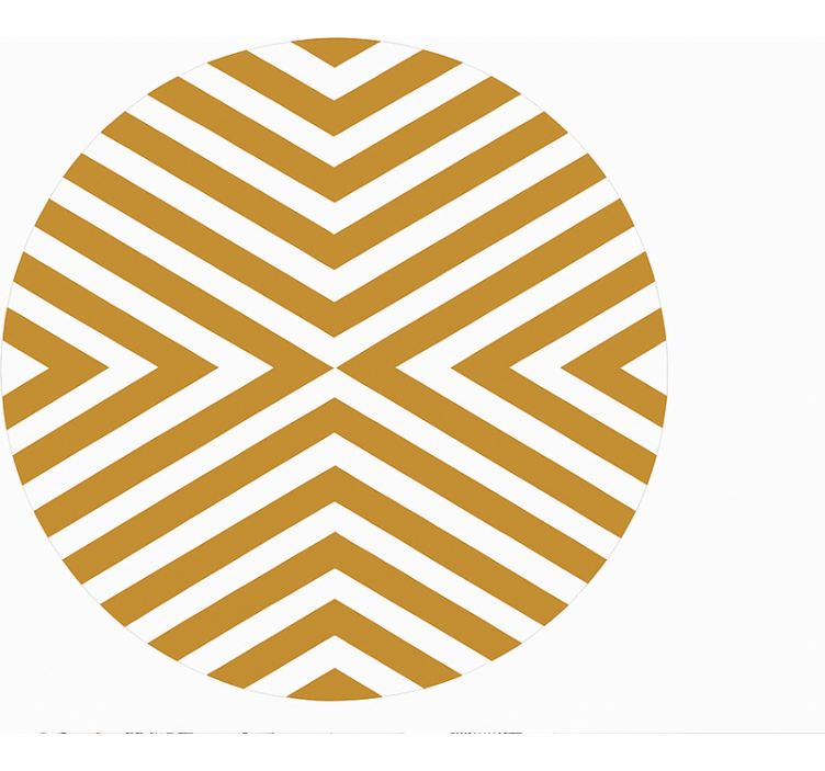 Tapis vinyle salle à manger motif à chevrons moutarde - TenStickers