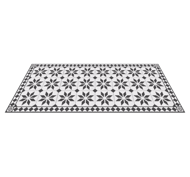 Tapis mosaique vinyle tapis vintage - TenStickers