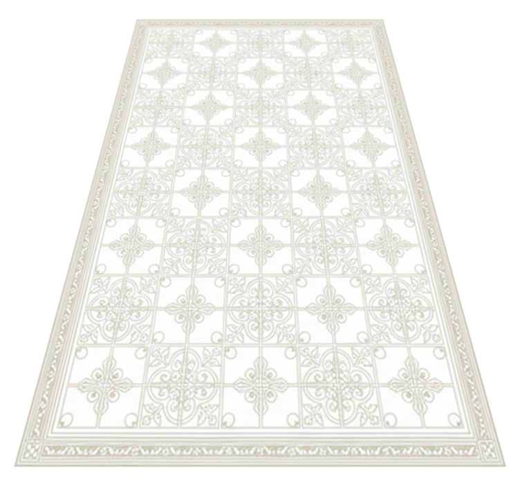 Tapis vinyle salon beige orné - TenStickers