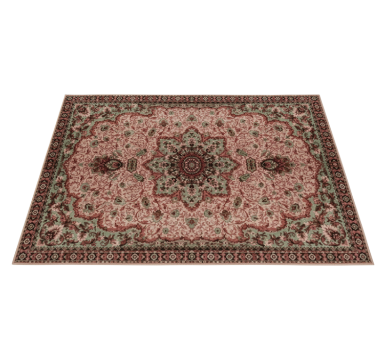 Tapis vinyle salon rose vintage - TenStickers