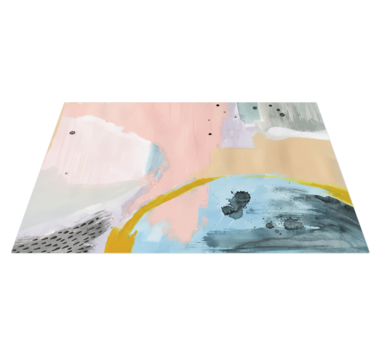 Tapis vinyle salon art coloré collant - TenStickers